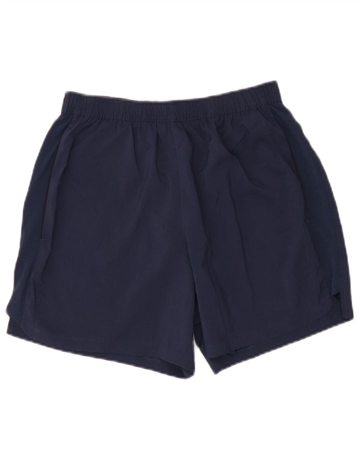 Shorts esportivos masculinos New Balance pequenos poliéster azul marinho