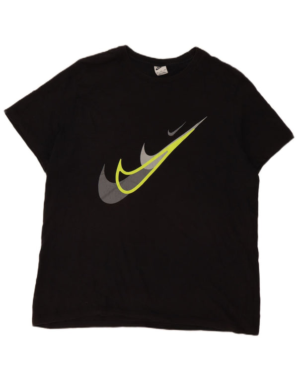 Camiseta Nike masculina gráfica Top 2XL algodão preto