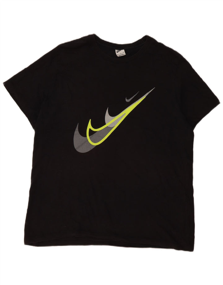 Camiseta Nike masculina gráfica Top 2XL algodão preto