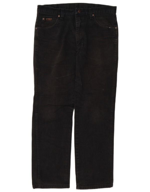 Wrangler Masculino Texas Straight Jeans W34 L27 Algodão Preto