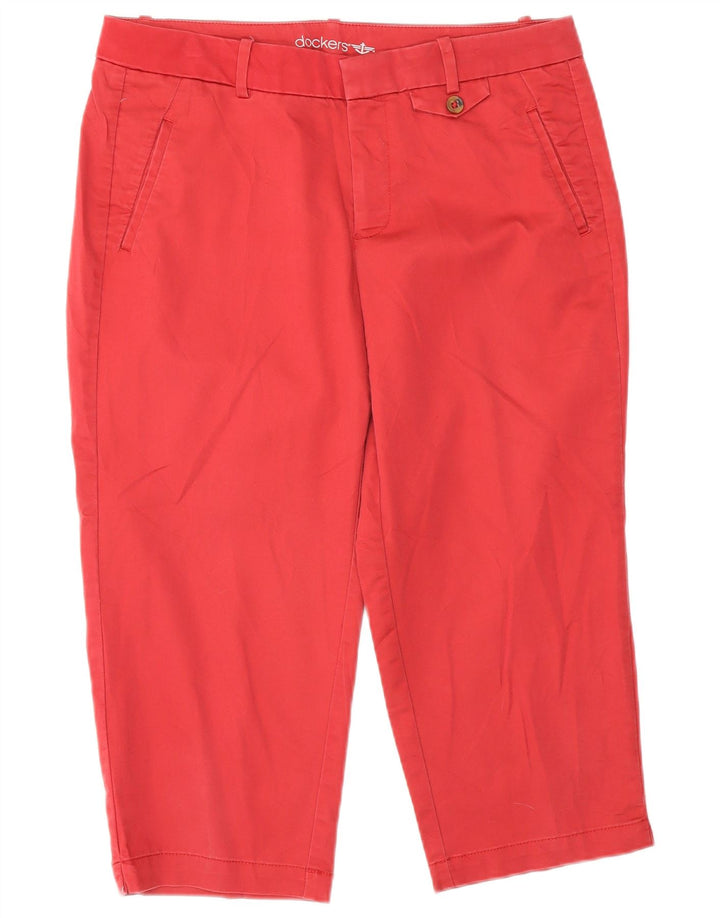 Calça Capri Feminina Dockers US 8 Médio W30 L20 Poliéster Vermelho