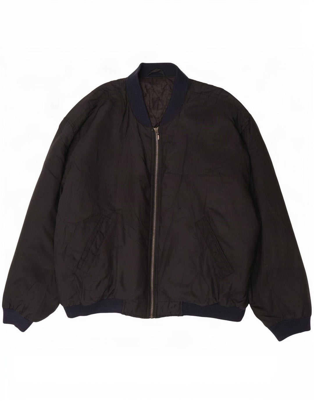 Jaqueta bomber Marks & Spencer masculina St. Michael Reino Unido 42 XL preto poliéster