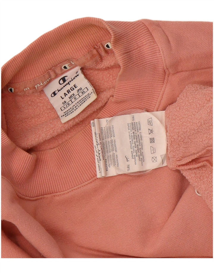 CHAMPION Suéter feminino cropped UK 16 grande algodão rosa