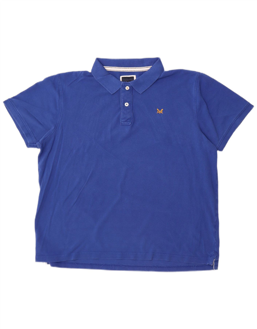 CREW CLOTHING Camisa polo masculina 2XL algodão azul