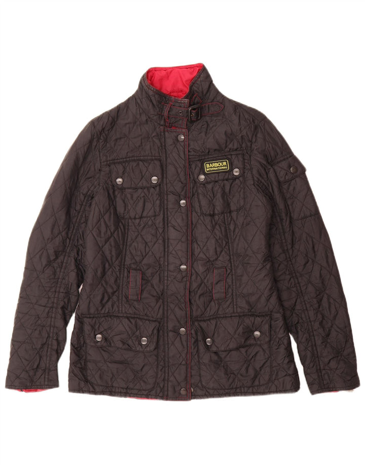 Jaqueta acolchoada feminina Barbour UK 10 pequena preta