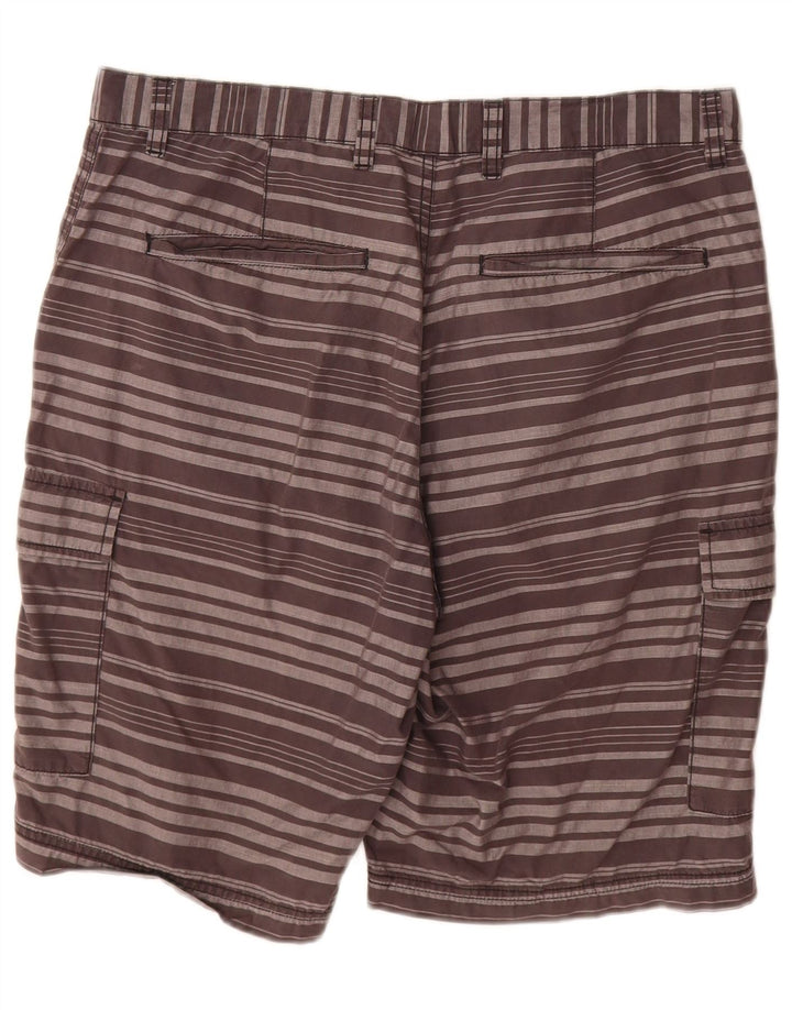 Shorts cargo masculino Dkny W33 algodão listrado cinza médio
