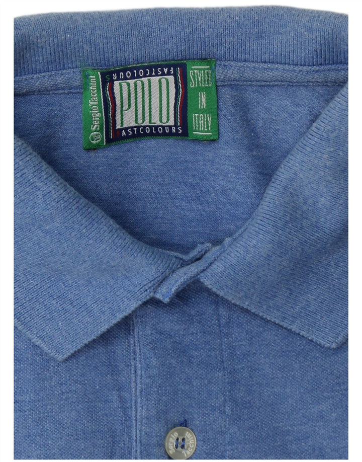 Camisa polo masculina Sergio Tacchini azul médio