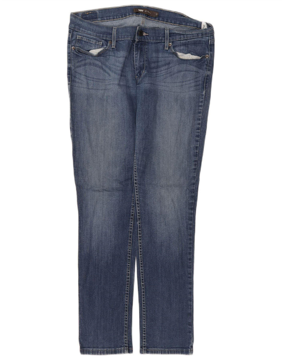 LEVI'S Feminino 524 Skinny Jeans W31 L32 Azul Algodão