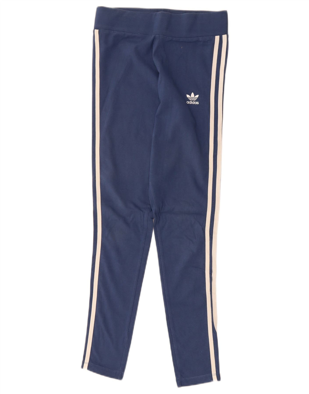 ADIDAS Womens Leggings UK 8 Pequeno Azul Marinho