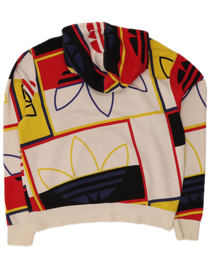 Adidas masculino gráfico moletom com capuz grande algodão colorblock multicolorido