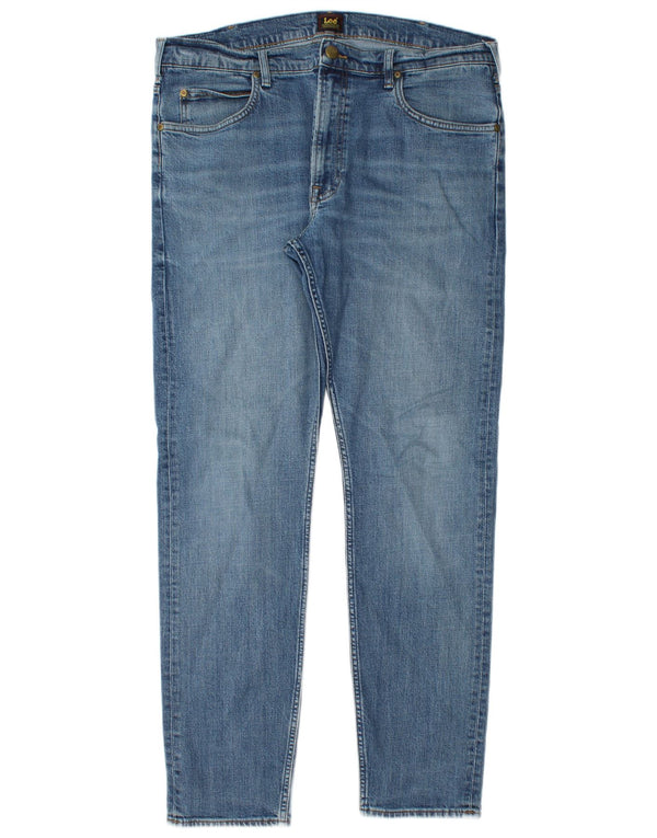 Lee Mens Rider Slim Jeans W36 L32 Azul Algodão