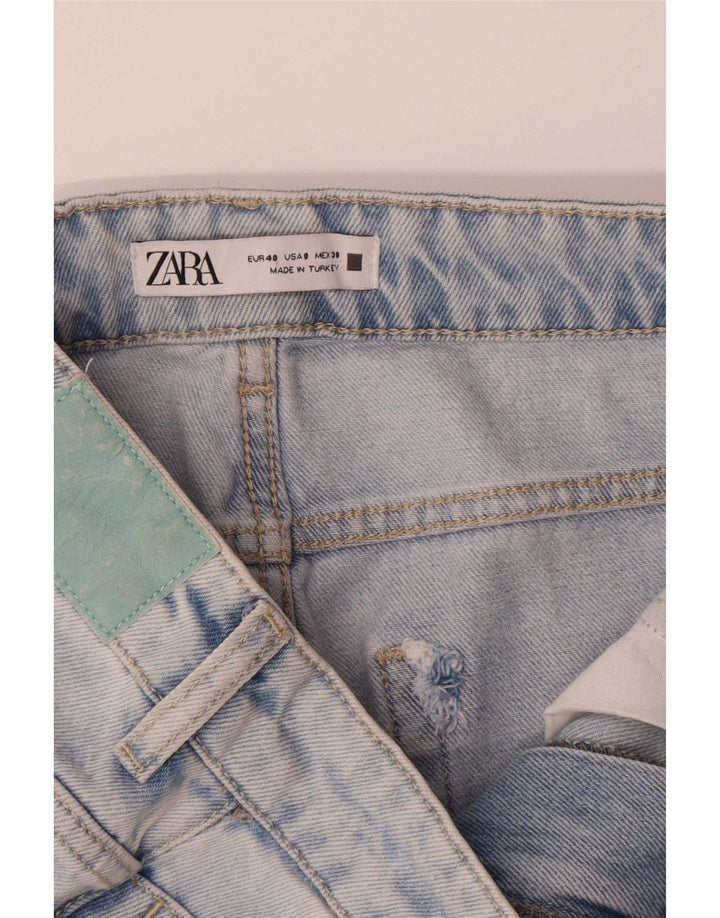 Zara Jeans Cônicos Femininos EU 40 Médio W30 L28 Azul