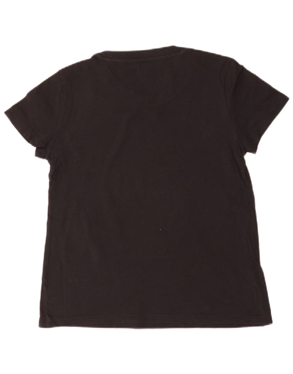 Adidas Camiseta Feminina Graphic Top UK 12/14 Médio Algodão Preto