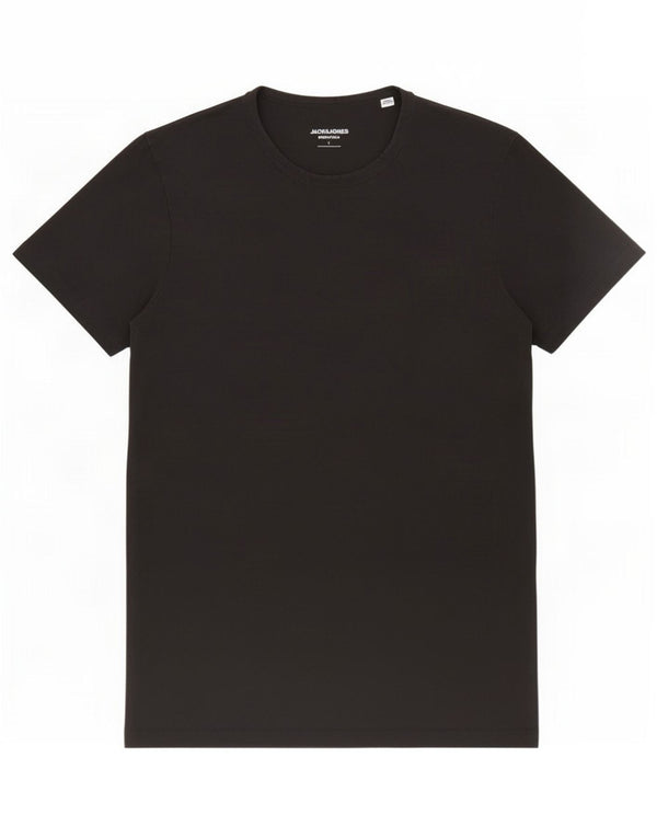 Camiseta masculina Jack & Jones grande algodão preto