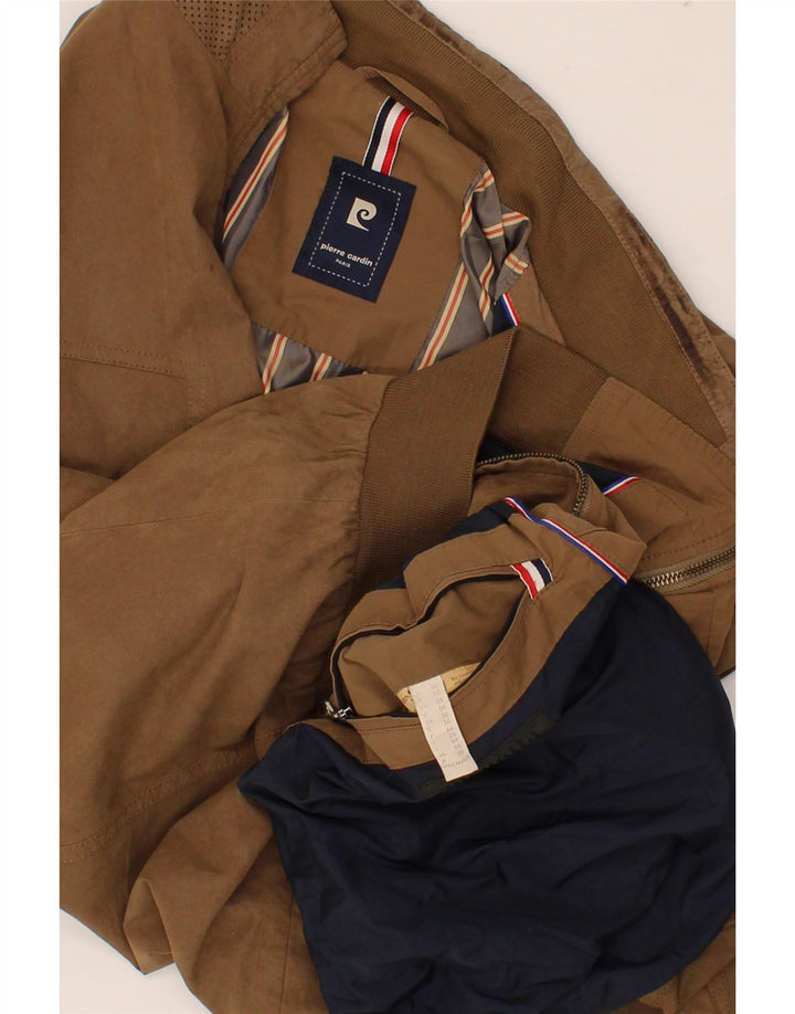 Jaqueta bomber masculina PIERRE CARDIN IT 56 3XL marrom poliamida