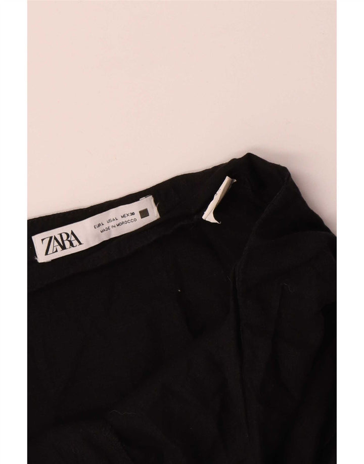 Zara Shorts feminino casual grande W30 preto