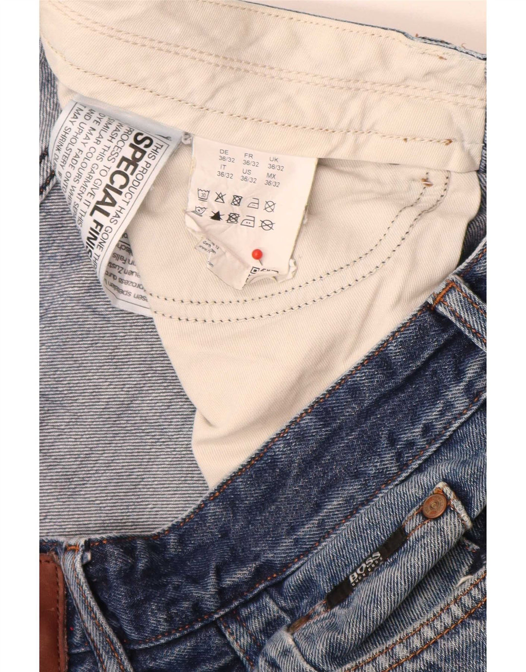 Hugo Boss Jeans reto masculino W36 L28 algodão azul