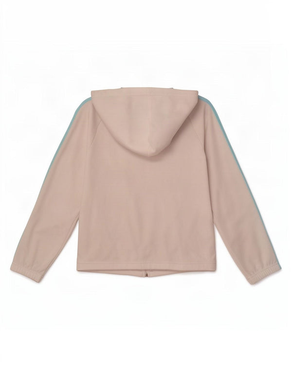 Suéter adidas feminino com capuz e zíper UK 12 médio branco poliéster
