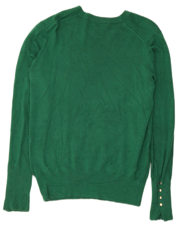 Suéter feminino Zara com gola canoa UK 18 XL verde