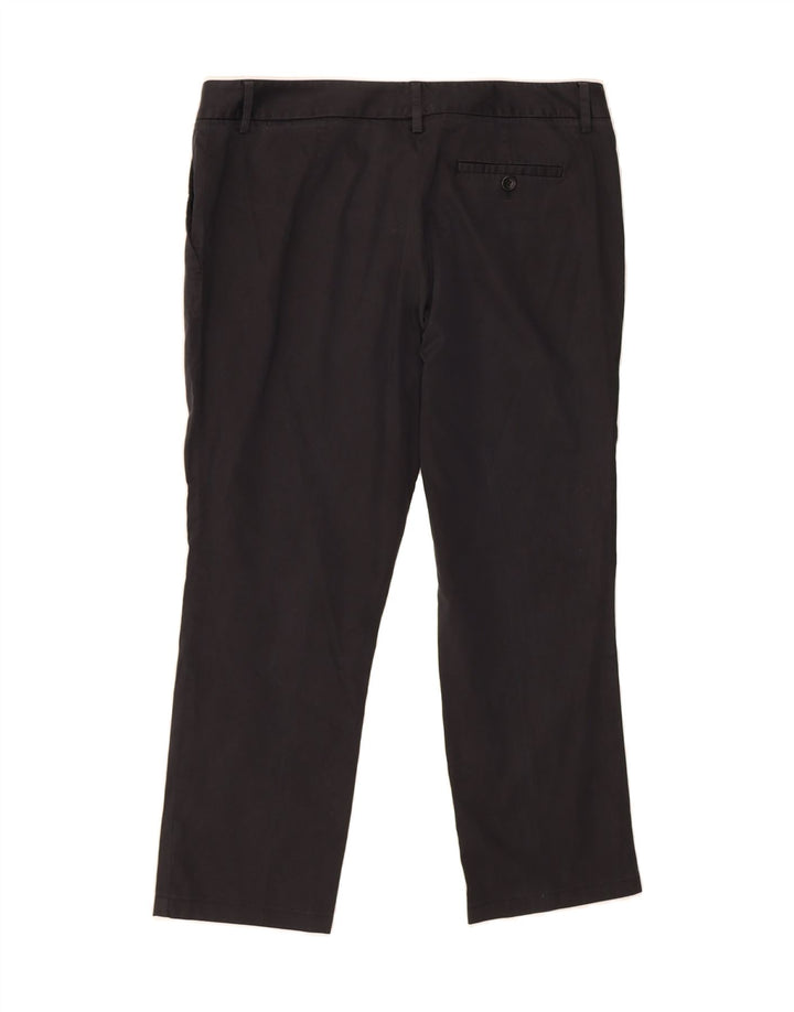 MASSIMO DUTTI Womens Crop Casual Trousers W32 L25 Black Cotton Vintage Massimo Dutti and Second-Hand Massimo Dutti from Messina Hembry 
