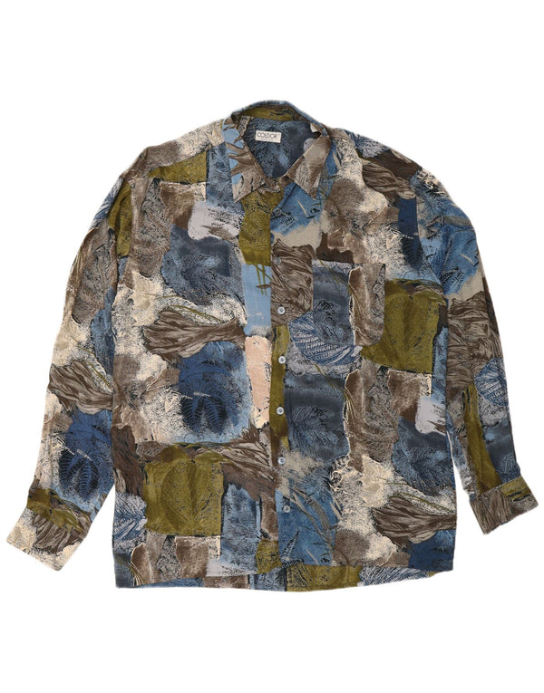 Camisa masculina Coldor grande patchwork multicolorido