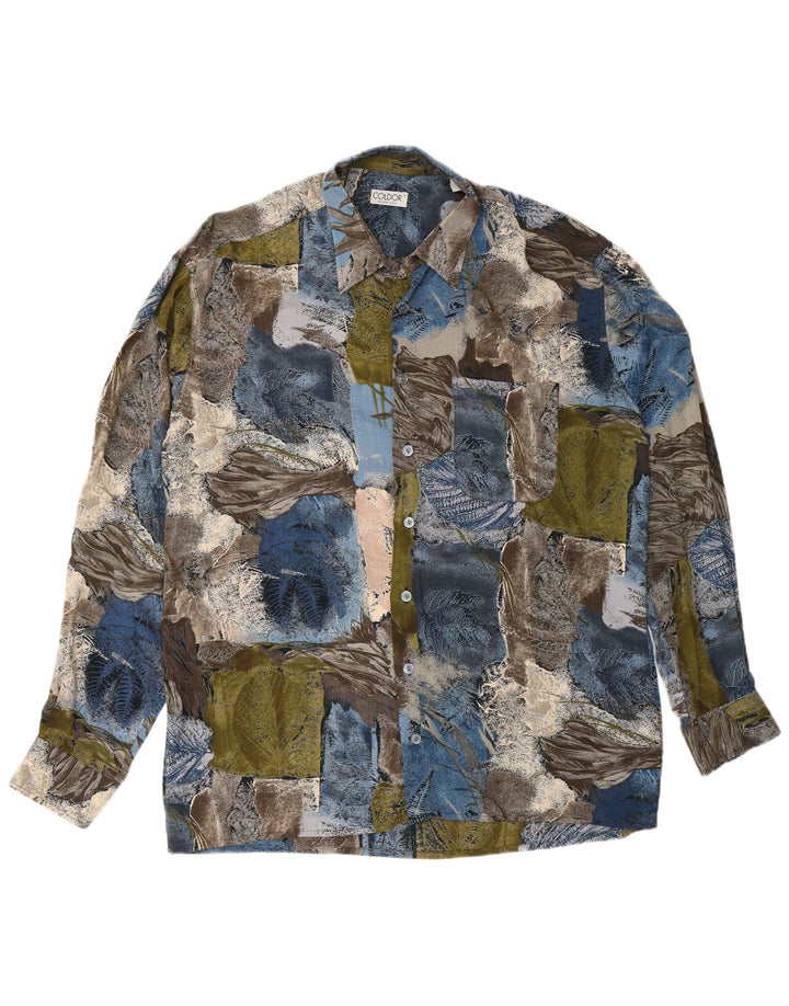 Camisa masculina Coldor grande patchwork multicolorido