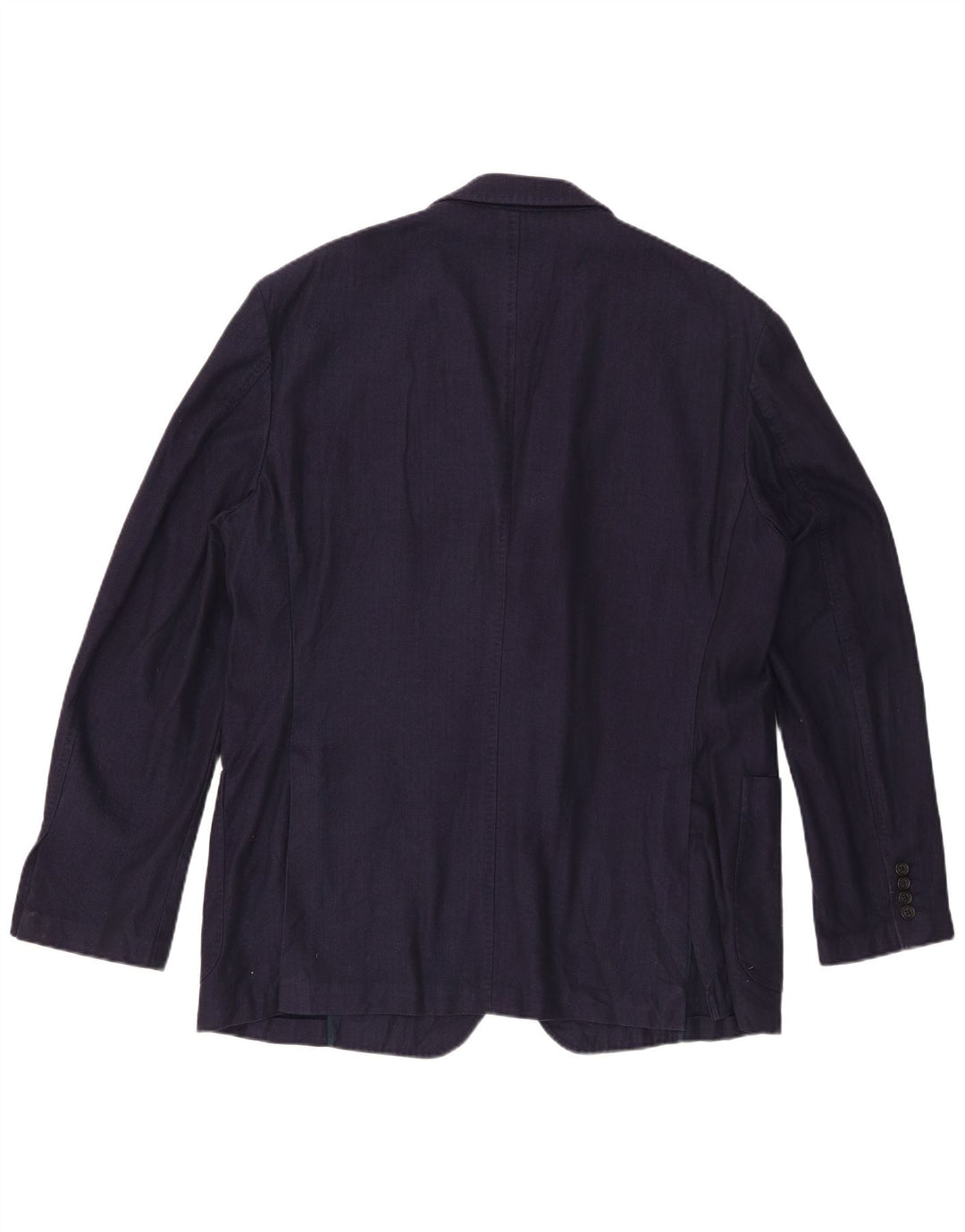 Jaqueta blazer masculina Fay com 3 botões IT 56 3XL azul marinho espinha de peixe