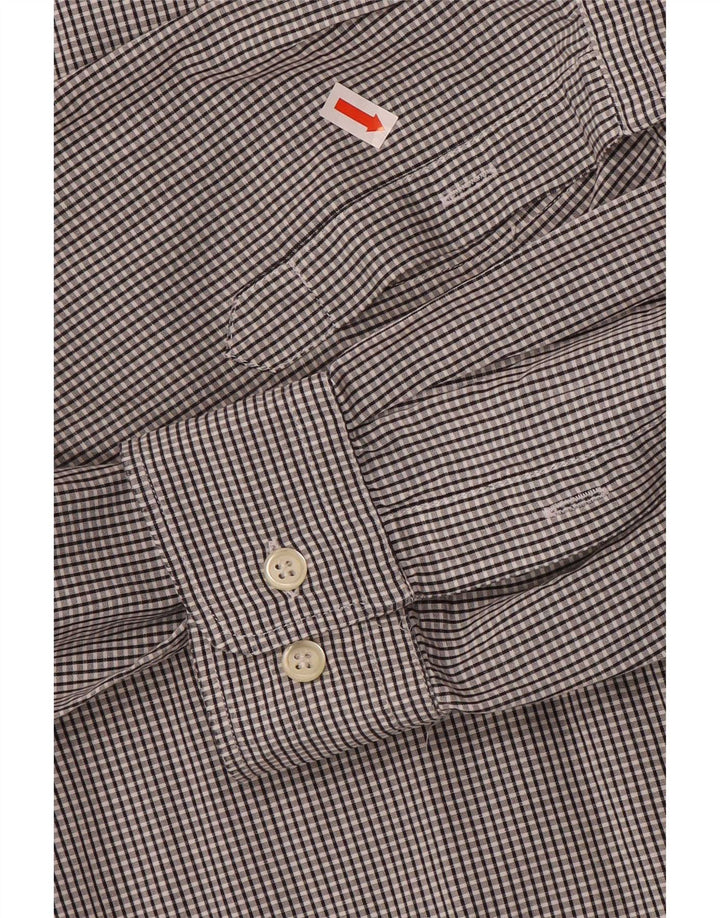 Fila Camisa Masculina Grande Xadrez Cinza