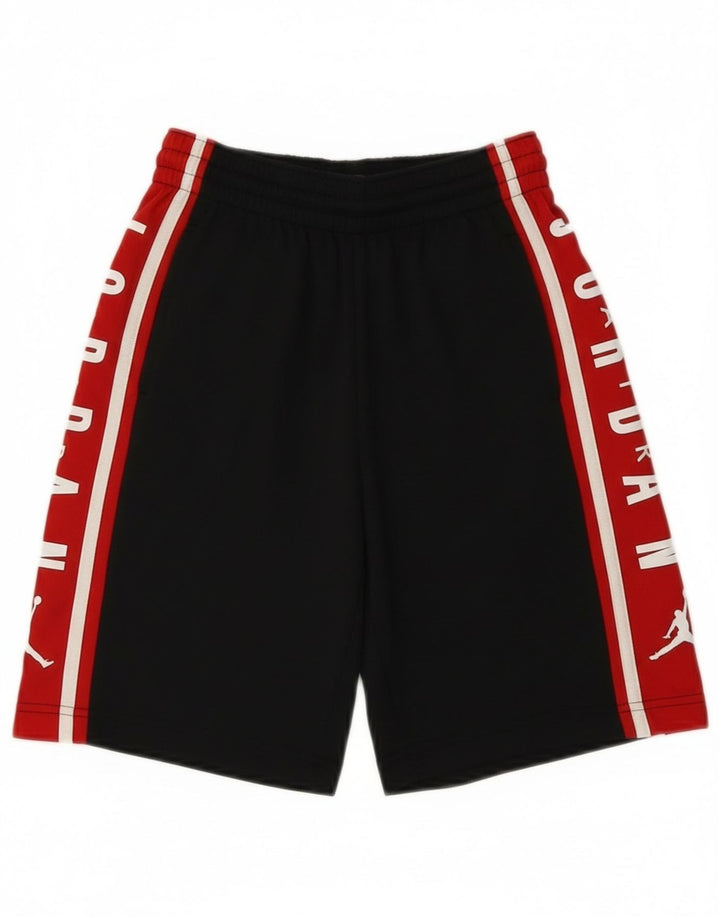Shorts esportivos gráficos Jordan Boys 10-11 anos médio preto colorblock