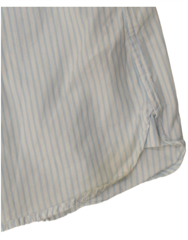 Camisa feminina Tommy Hilfiger EUA 8 algodão listrado azul médio