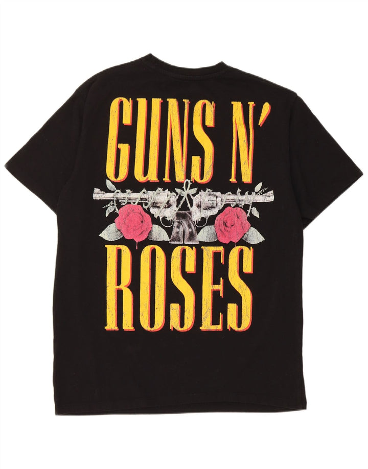 Camiseta gráfica masculina Pull & Bear poliéster médio preto