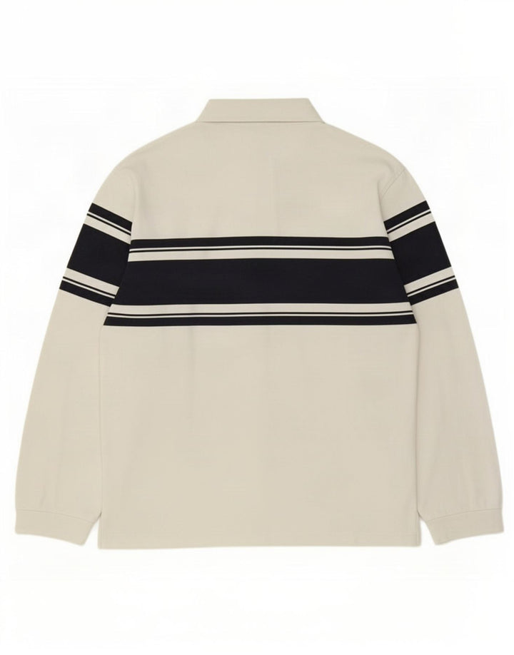 Camisa pólo masculina Marks & Spencer Blue Harbor grande bloco colorido branco