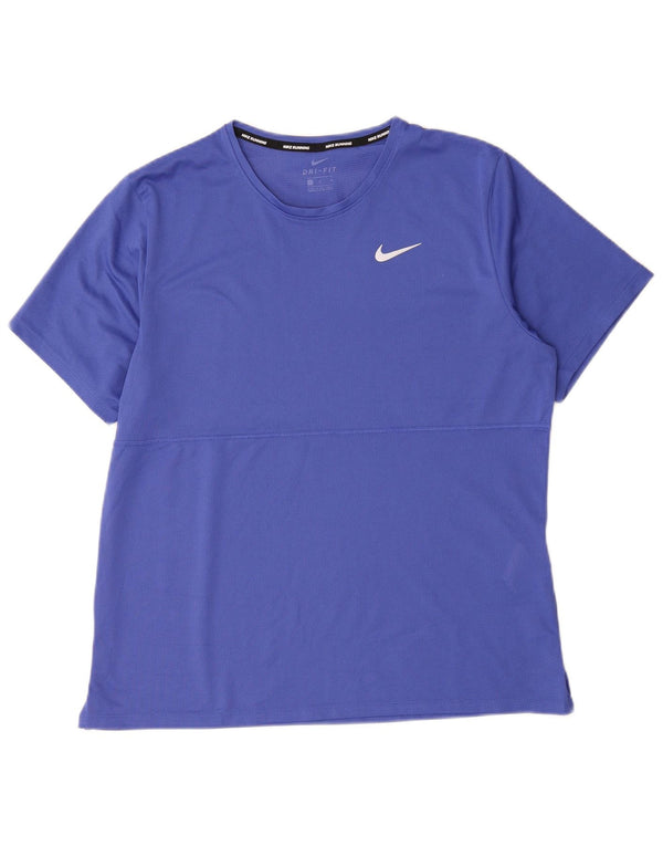 Camiseta Nike Masculina Dri Fit Top Grande Azul Poliéster