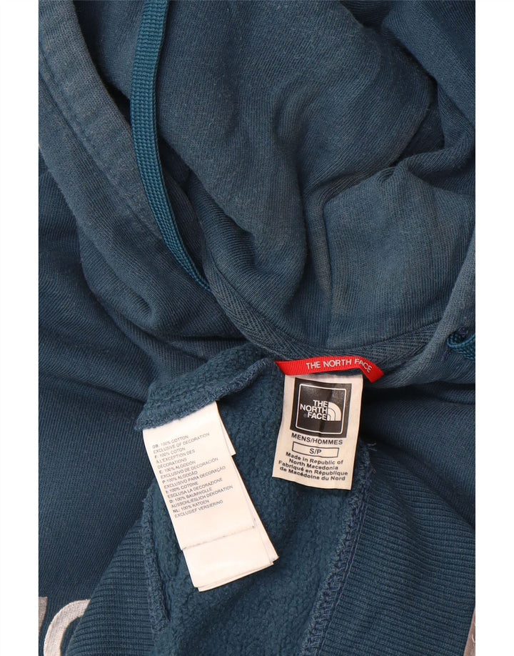 THE NORTH FACE Suéter gráfico masculino com capuz e algodão azul pequeno