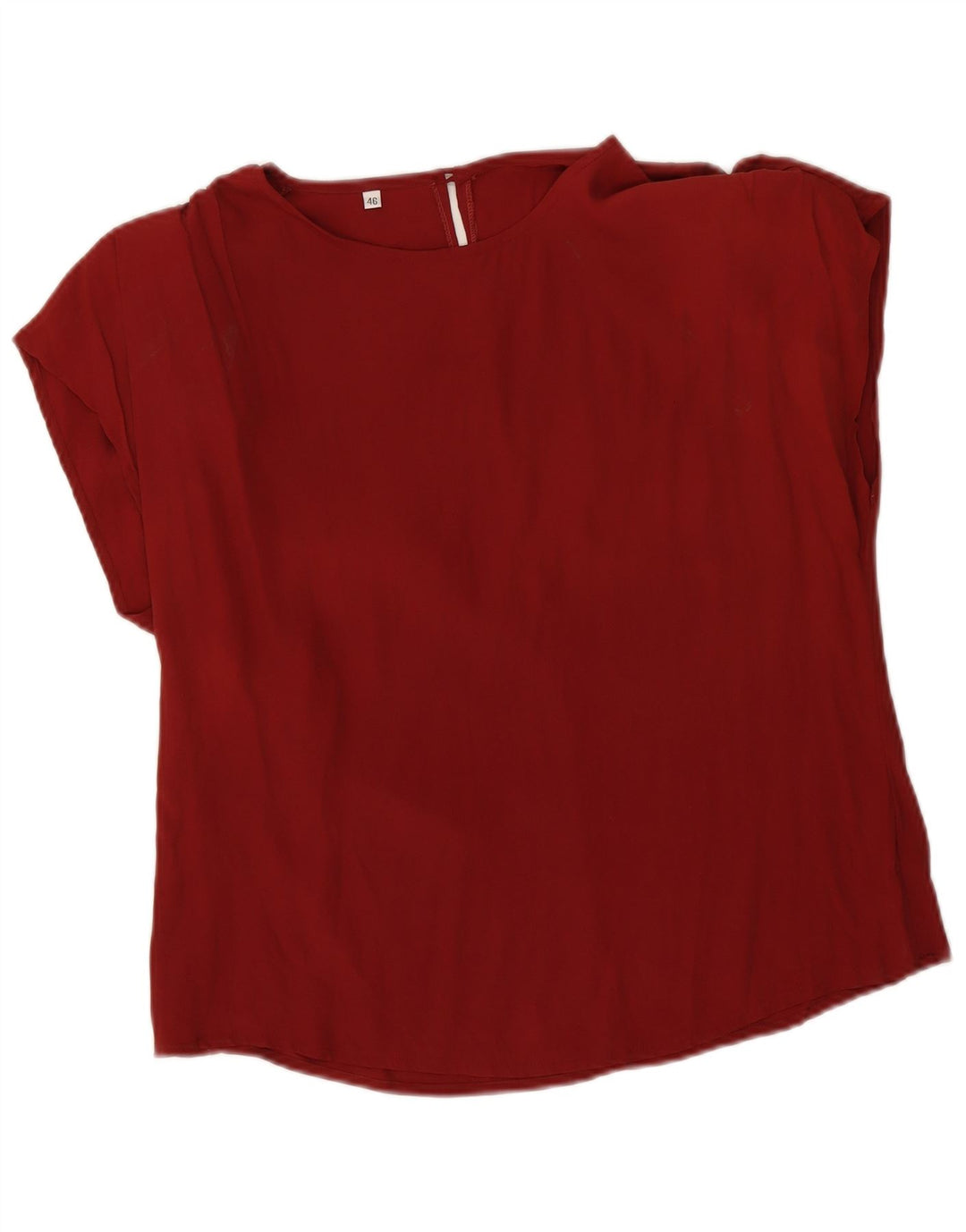 Blusa feminina vintage top IT 46 grande seda vermelha