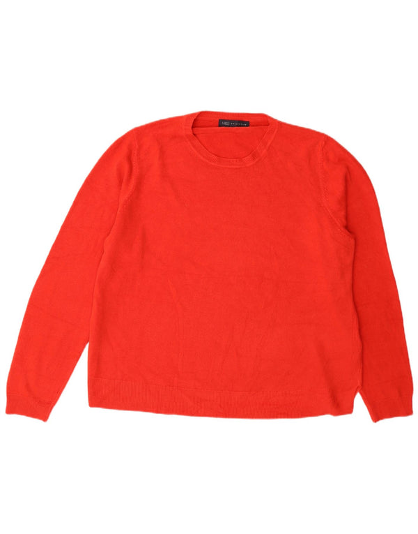 Suéter feminino Marks & Spencer com gola redonda Reino Unido 18 XL vermelho acrílico