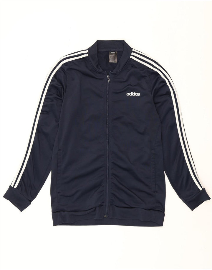 Adidas Mens Treino Top Jaqueta Grande Poliéster Azul Marinho