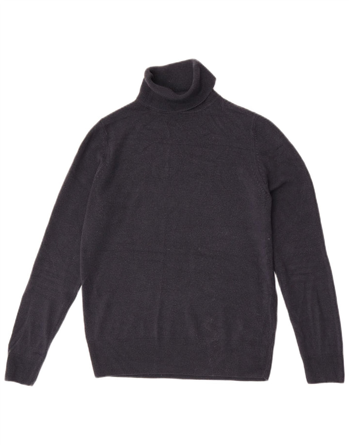 Suéter feminino Marks & Spencer com gola redonda Reino Unido 10 pequeno azul marinho