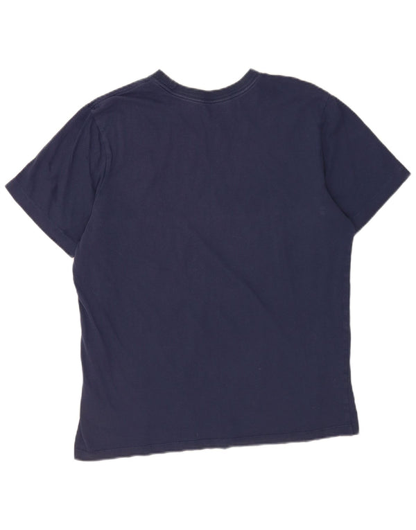 Camiseta masculina Nike Top médio algodão azul marinho