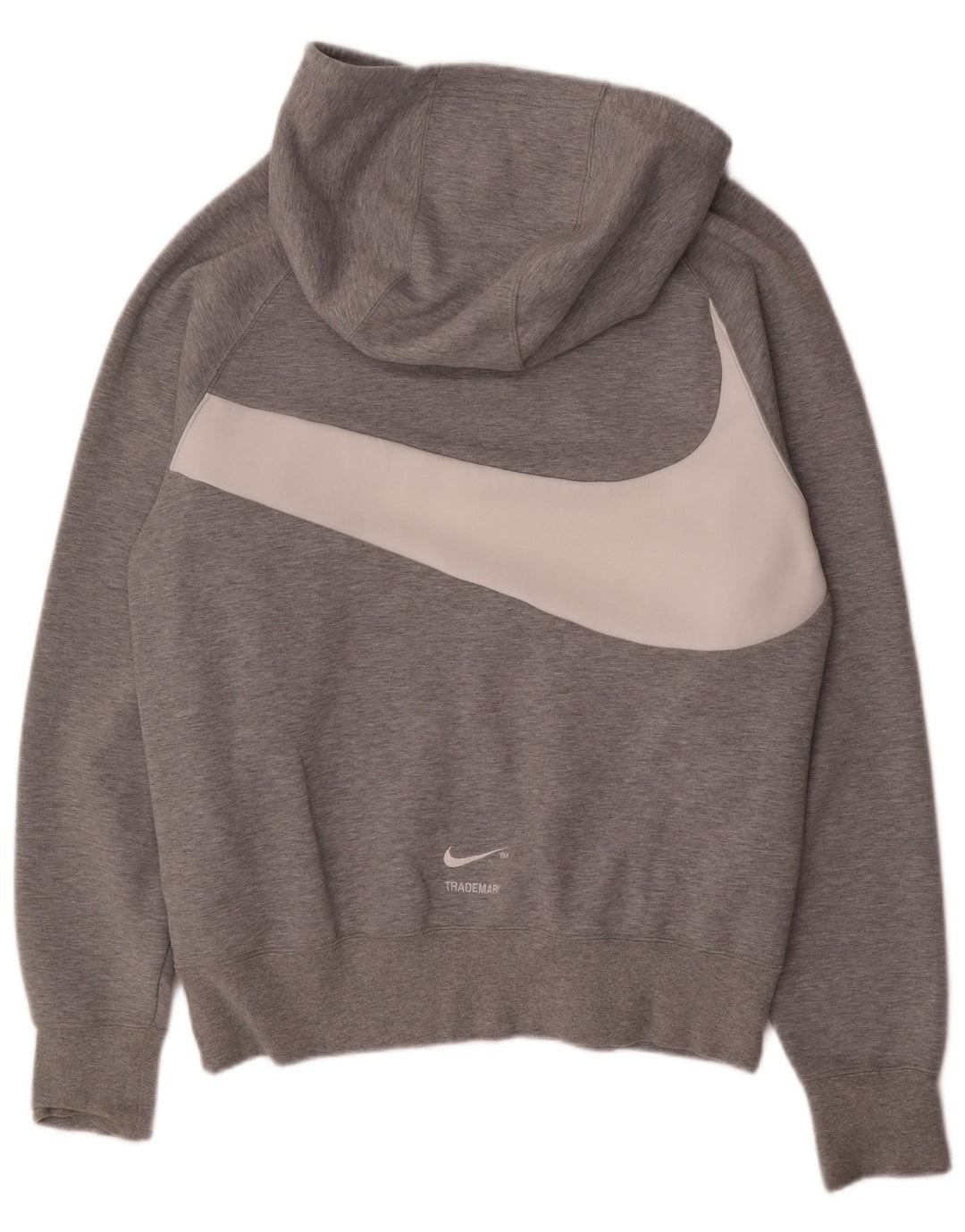Jumper com capuz gráfico masculino Nike médio cinza algodão