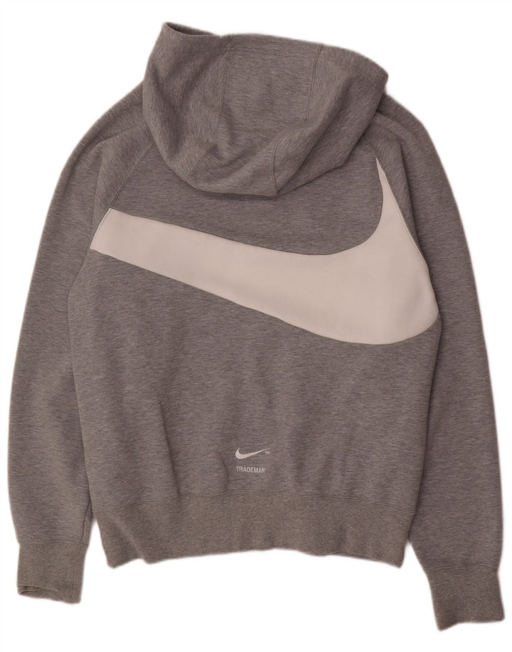 Jumper com capuz gráfico masculino Nike médio cinza algodão