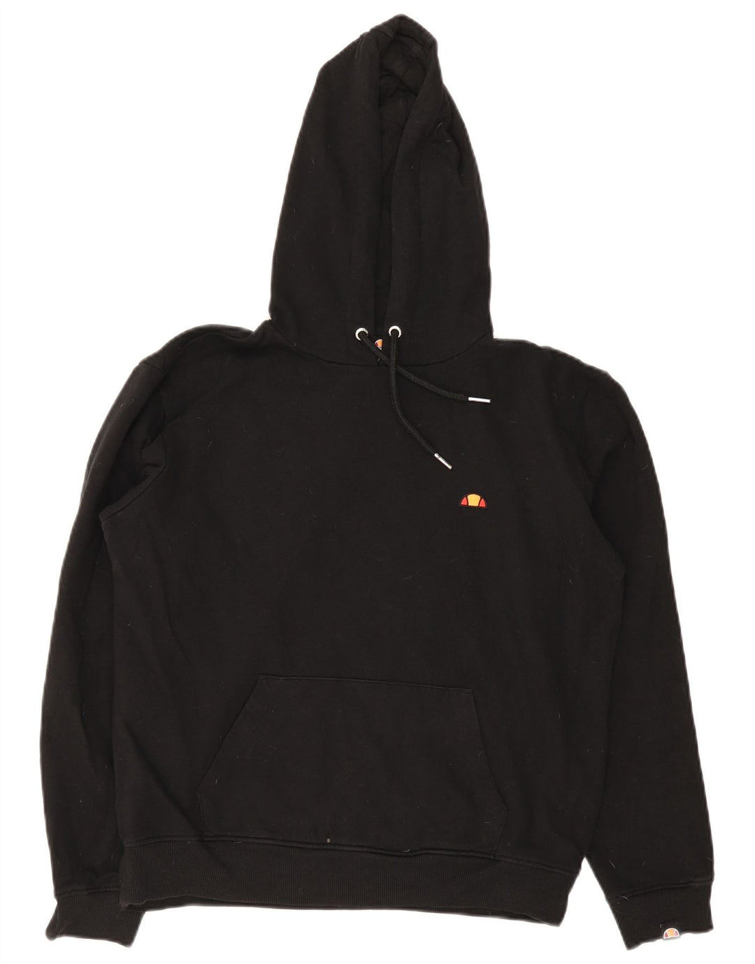 Ellesse moletom com capuz feminino UK 12 algodão preto médio