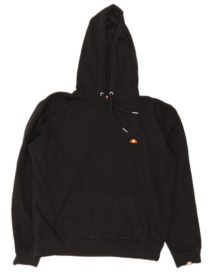 Ellesse moletom com capuz feminino UK 12 algodão preto médio