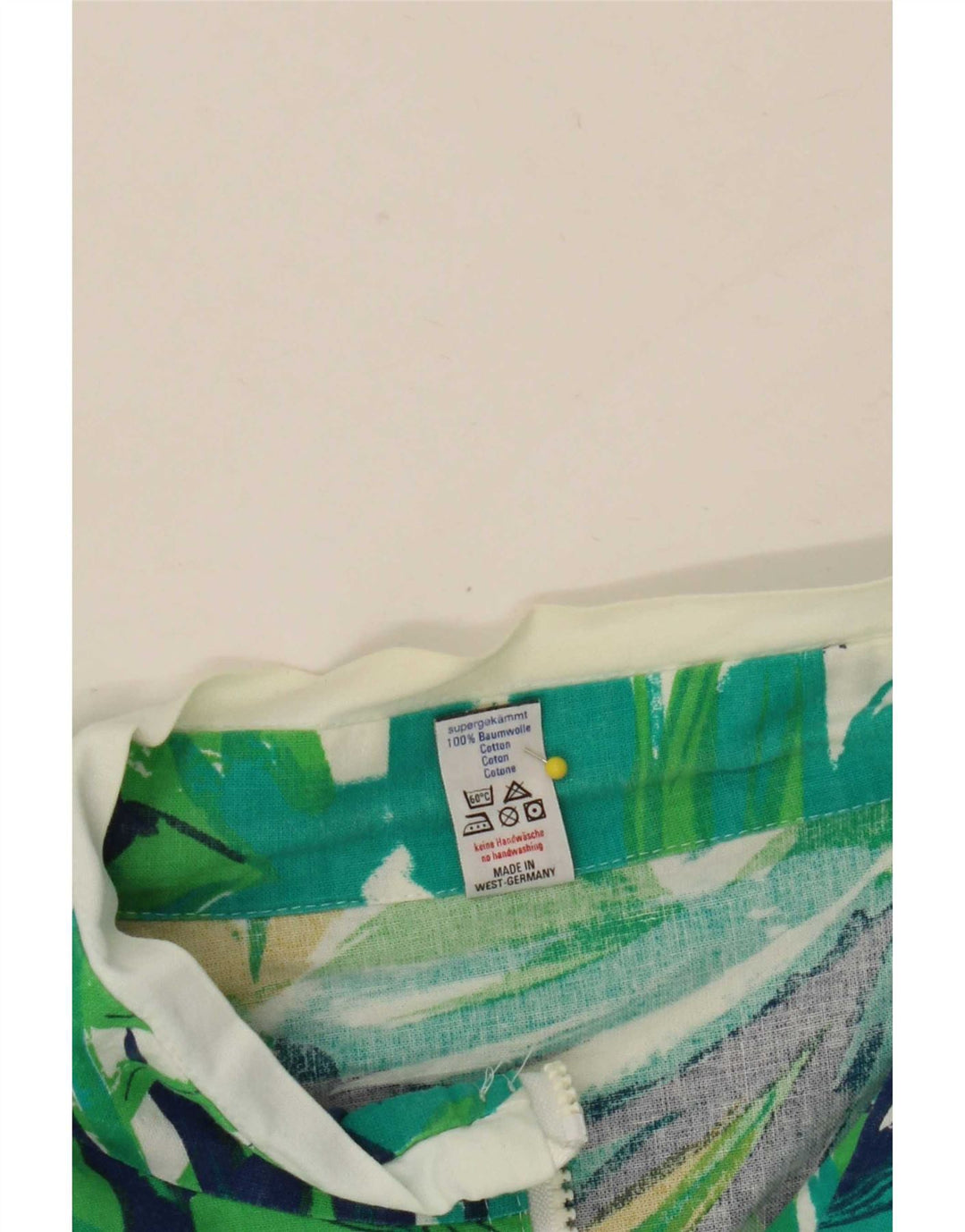 Trigema feminino oversized agasalho top jaqueta Reino Unido 16 grande verde floral