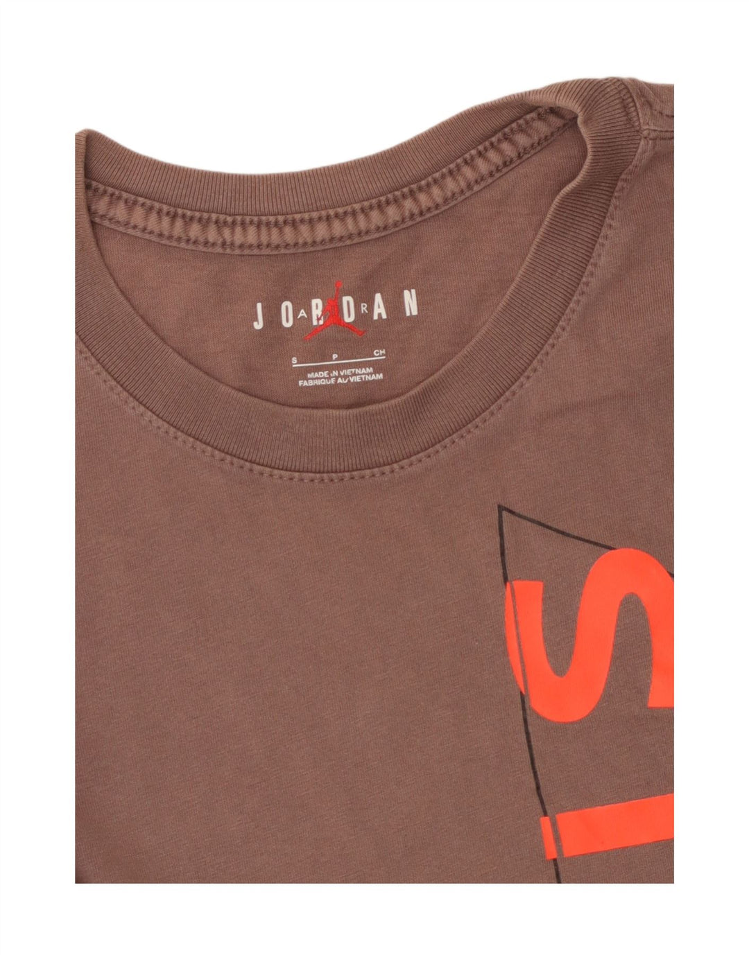 JORDAN Camiseta masculina Paris Saint-Germain com estampa gráfica pequena marrom