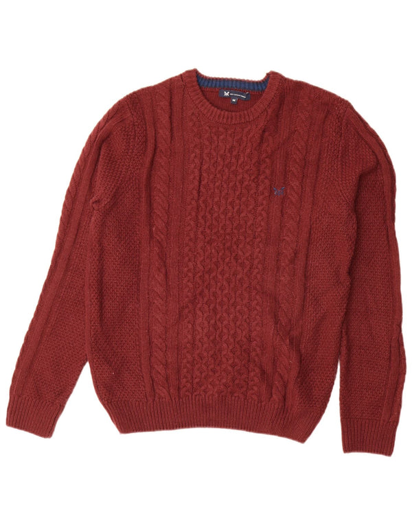 Crew Clothing Mens Neck Jumper Sweater Médio Marrom Acrílico