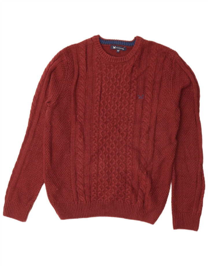 Crew Clothing Mens Neck Jumper Sweater Médio Marrom Acrílico