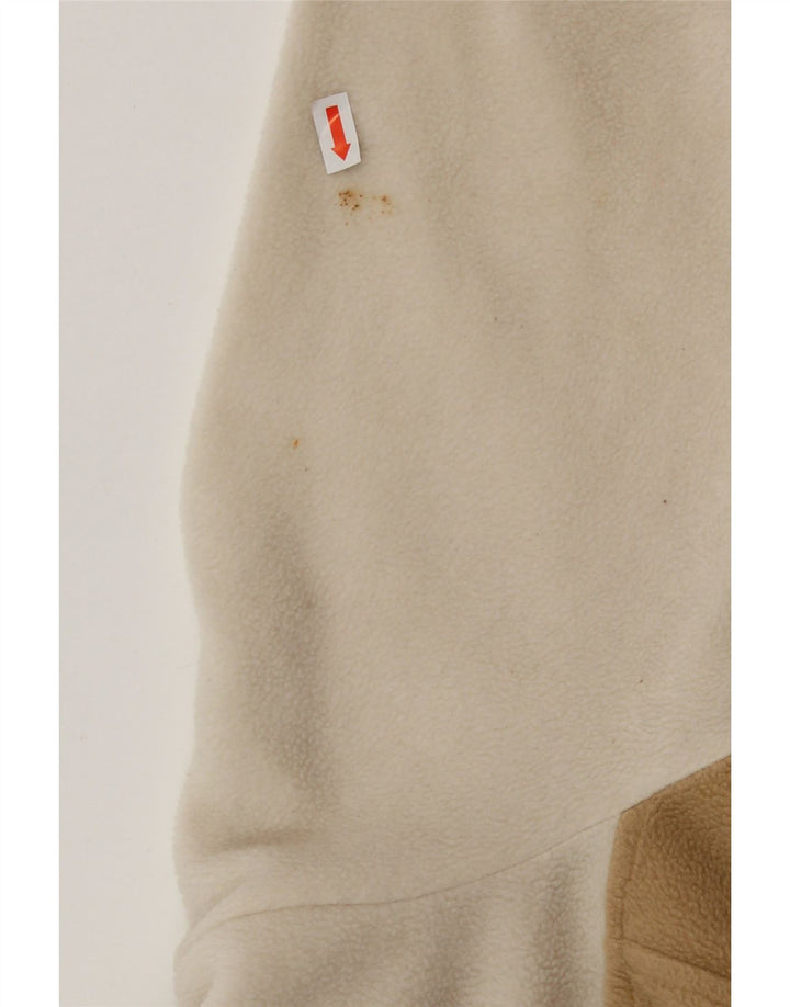 Jumper feminino de lã COLUMBIA Reino Unido 14 bloco colorido branco médio