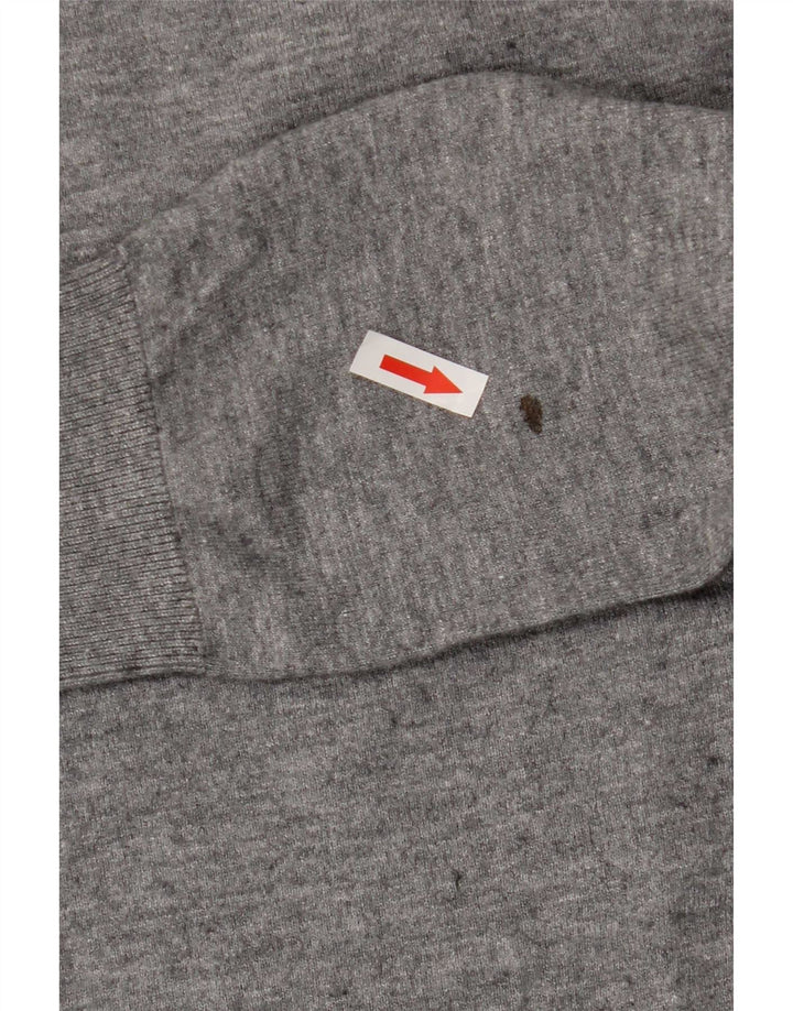Suéter masculino Zara com gola redonda e viscose cinza pequena