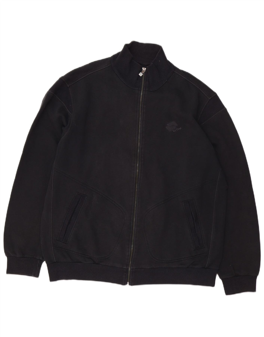 LOTTO Jaqueta masculina de agasalho 2XL algodão preto